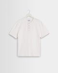 Hill - Off White Slub Organic Cotton Henley T-Shirt