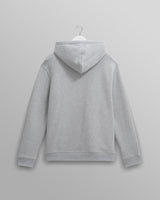 men's wax london HOXTON HOODIE BRUSHED SWEAT HEATHER GREY MARL