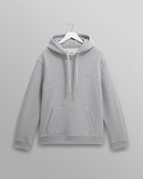 men's wax london HOXTON HOODIE BRUSHED SWEAT HEATHER GREY MARL