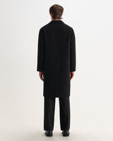 wax london men's Hugo - Black Double Face Wool Coat