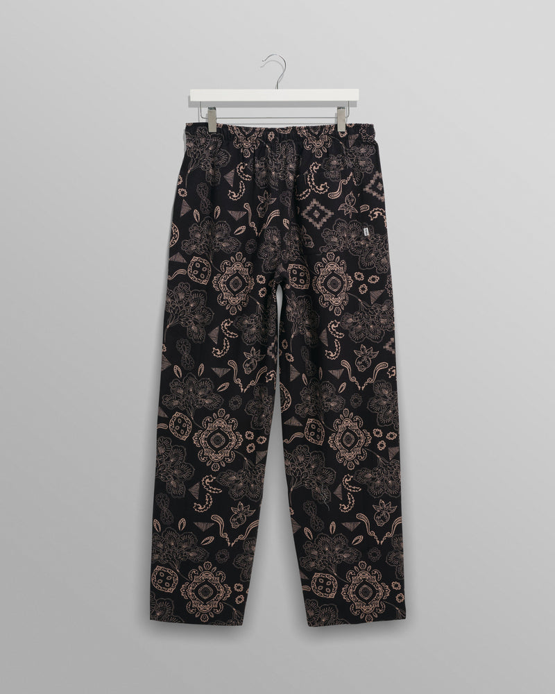 wax london Hutton Lounge Trousers Black/Beige Floral Paisley