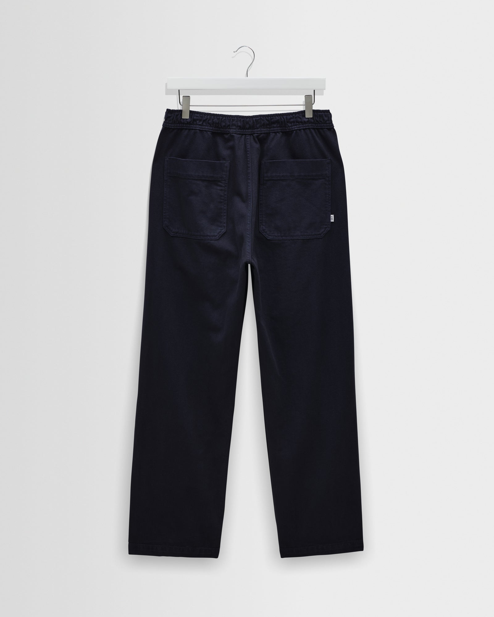 パンツ high waist straight twill pants Men's Navy Organic Cotton Twill Straight Fit Trousers | Wax London