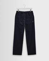 wax london men's Hyde - Navy Organic Cotton Twill Straight Fit Trousers