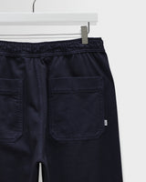 wax london men's Hyde - Navy Organic Cotton Twill Straight Fit Trousers