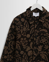 wax london men's Iggy - Black And Khaki Chenille Jacquard Jacket
