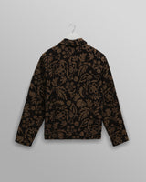 wax london men's Iggy - Black And Khaki Chenille Jacquard Jacket