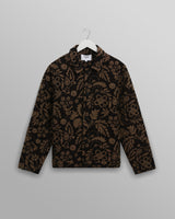 wax london men's Iggy - Black And Khaki Chenille Jacquard Jacket