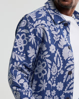 Iggy - Blue And Ecru Floral Jacquard Jacket
