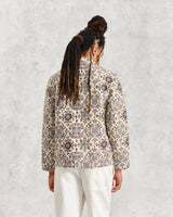 wax london Iggy Jacket Beige Mosaic Jacquard