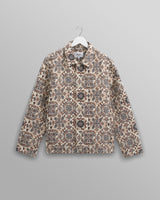 wax london Iggy Jacket Beige Mosaic Jacquard