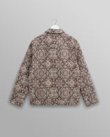 wax london Iggy Jacket Beige/Blue Mosaic Jacquard