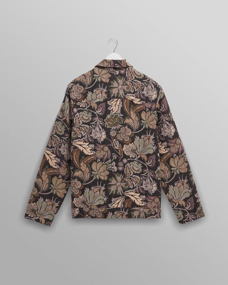 wax london Iggy Jacket Brown/Multi Botanical Jacquard