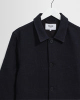 wax london men's Iggy - Navy And Black Tonal Jacquard Jacket