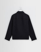 wax london men's Iggy - Navy And Black Tonal Jacquard Jacket