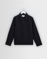 wax london men's Iggy - Navy And Black Tonal Jacquard Jacket