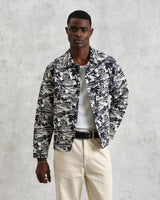 wax london Iggy - Navy And Ecru Beach Jacquard Jacket