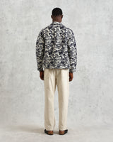 wax london Iggy - Navy And Ecru Beach Jacquard Jacket