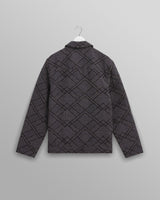 wax london Iggy - Navy Diamond Stitch Jacquard Jacket