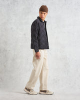 wax london Iggy - Navy Diamond Stitch Jacquard Jacket