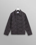 Iggy - Navy Diamond Stitch Jacquard Jacket