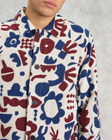 wax london Iggy - Red And Blue Spin Jacquard Jacket