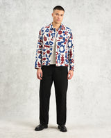 wax london Iggy - Red And Blue Spin Jacquard Jacket