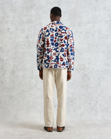wax london men's Iggy - Red And Blue Spin Jacquard Jacket