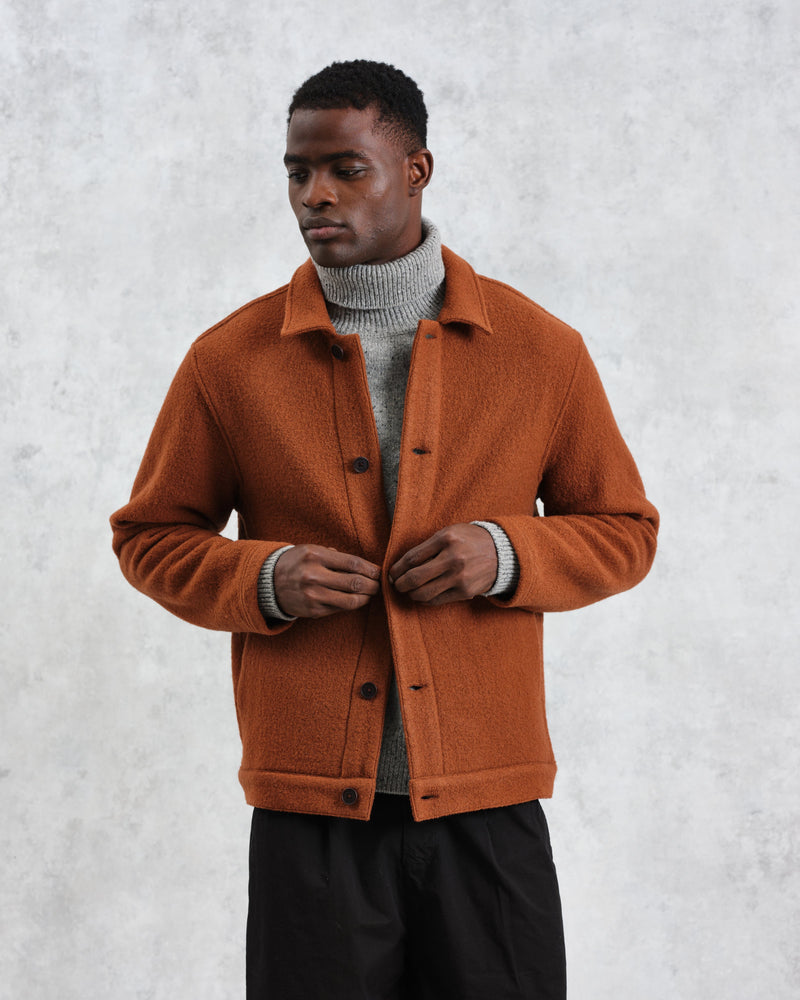 wax london Iggy - Rust Knitted Wool Jacket