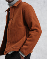 wax london Iggy - Rust Knitted Wool Jacket