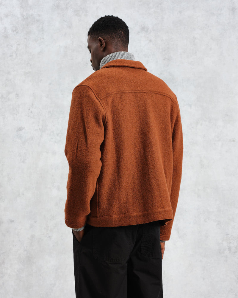 wax london Iggy - Rust Knitted Wool Jacket