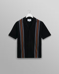 Ivy - Black And Multicolour Striped Cotton Polo Shirt