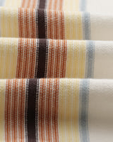 wax london Ivy - Ecru And Multicolour Striped Cotton Polo Shirt