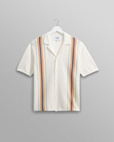 wax london Ivy - Ecru And Multicolour Striped Cotton Polo Shirt