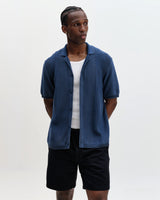 Ivy - Washed Blue Cotton Knitted Shirt