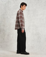 wax london Jaunt - Brown Check Linen Shirt