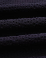 wax london Keats - Navy Cotton Seersucker Short-Sleeve Shirt