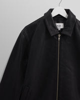 wax london men's Kendal - Black Lamb Leather Jacket