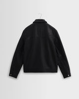 wax london men's Kendal - Black Leather Jacket