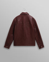 wax london men's Kendal - Cherry Lamb Leather Jacket