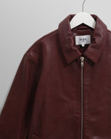 wax london men's Kendal - Cherry Lamb Leather Jacket