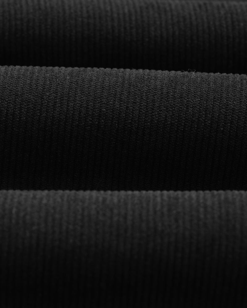 wax london men's Killick - Black Reversible Corduroy Borg Jacket