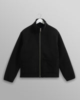 wax london men's Killick - Black Reversible Corduroy Borg Jacket