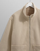 wax london men's Killick - Natural Reversible Corduroy Borg Jacket