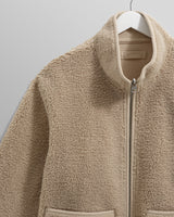 wax london men's Killick - Natural Reversible Corduroy Borg Jacket