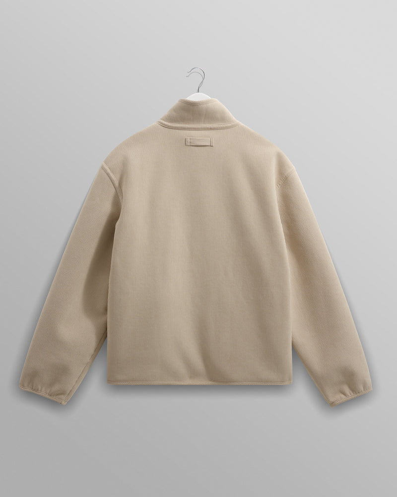 wax london men's Killick - Natural Reversible Corduroy Borg Jacket