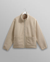 wax london men's Killick - Natural Reversible Corduroy Borg Jacket