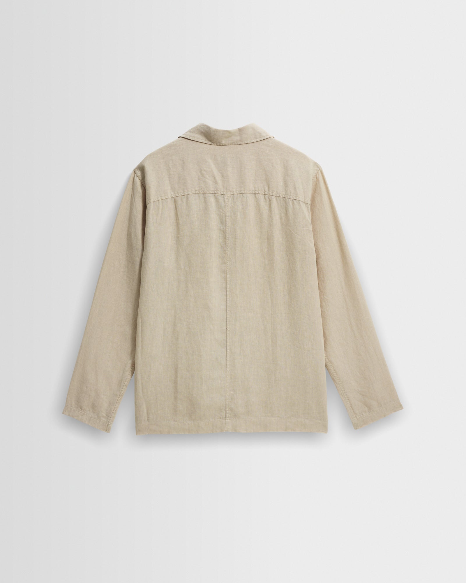 Men's Beige Washed Linen Jacket | Wax London