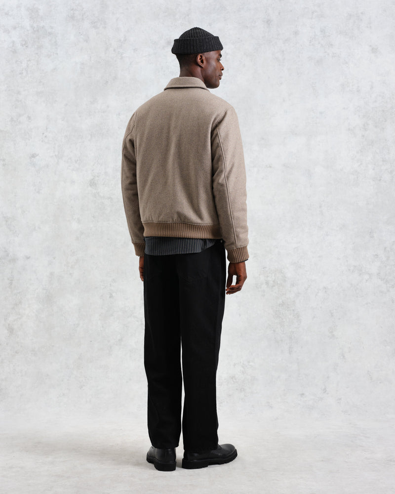 wax london Knoll - Natural Wool Bomber Jacket