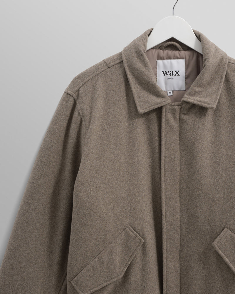 wax london Knoll - Natural Wool Bomber Jacket