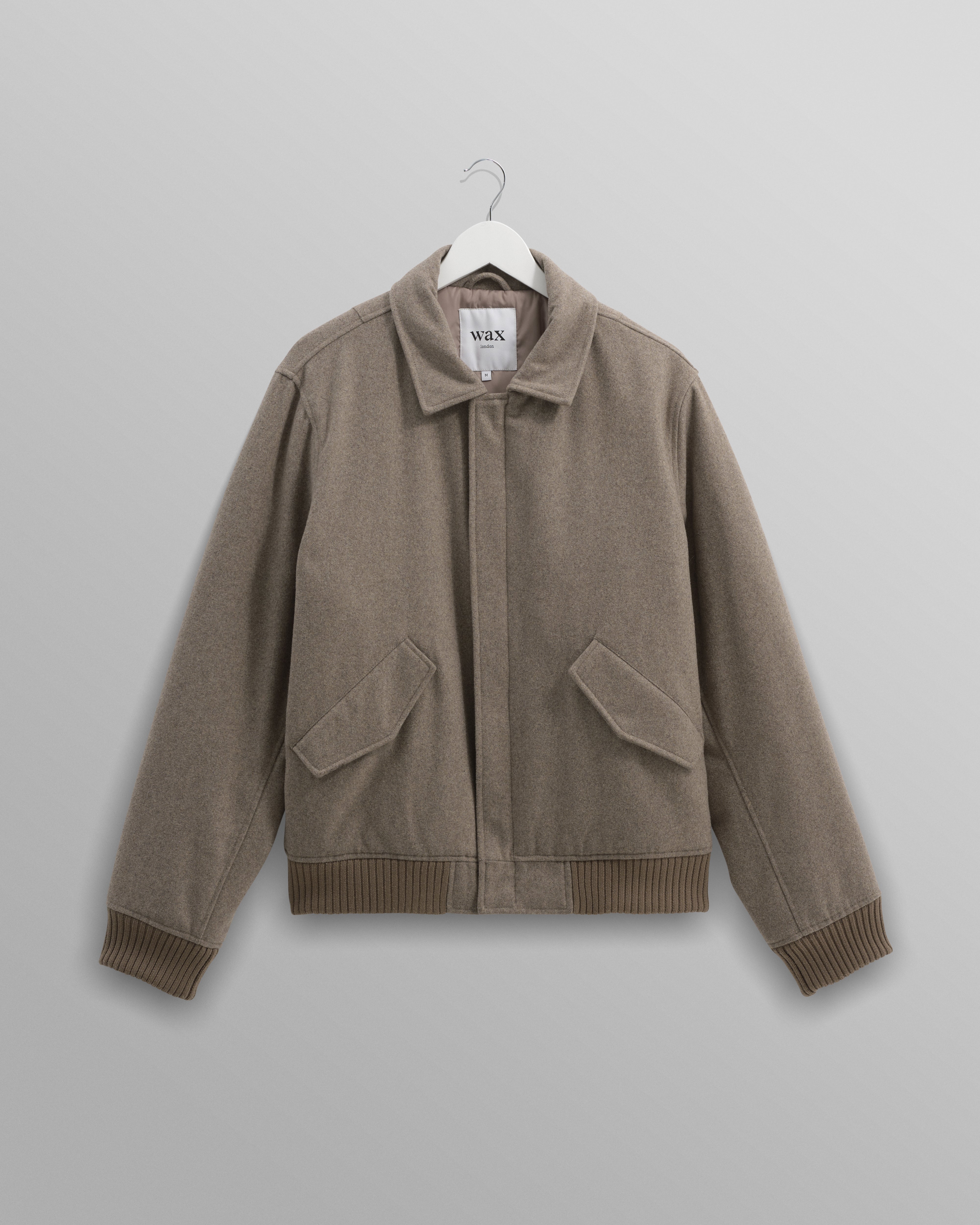 Knoll - Natural Wool Bomber Jacket & Wax London